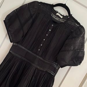 Black Doen puff sleeve dress